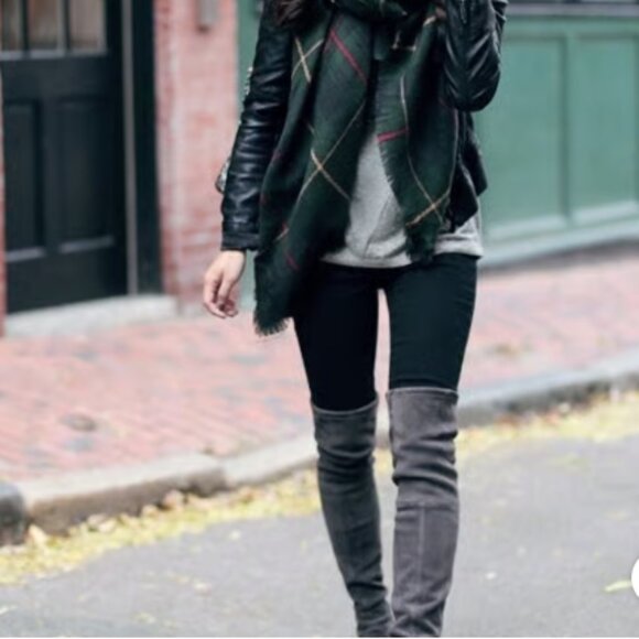 NWOT IN BOX Stuart Weitzman Hinterland Boots Gray Over The Knee 9 - Picture 3 of 13